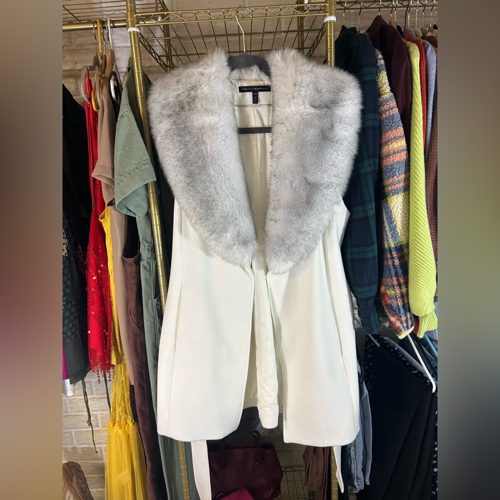 White House Black Market Luxurious Fur Vest